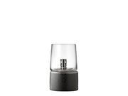 Oil lamp Gastro Dia. 8.5 x 14 cm Black Stoneware/Steel/Glass