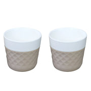 Lola 2 porcelaine coffee cups - taupe