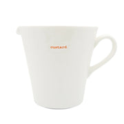 Keith Brymer Jones - Word Range - Large Ceramic White Jug - custard - 500ml - Gift Boxed