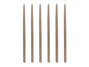 Taper candle Altri 30 cm 6 pcs Taupe Paraffin