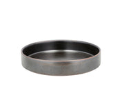 Serving dish Fjord 27.5 x 4 cm Black metallic Porcelain
