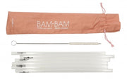 Cookut 6 Glass straws with cleaning brush | Hype Design London