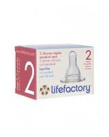 Life Factory Stage 2 Nipples 2 pack | Hype Design London