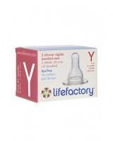 Life Factory Y Cut Nipples 2 pack | Hype Design London