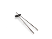 Chop sticks with stoneware hol