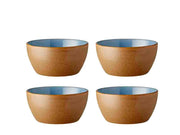 Bowl Wood 12 cm 4 pcs Wood/Ocean Stoneware
