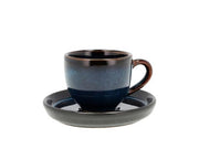 Espresso with saucer 7 cl Dark blue/Black
