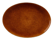 Dish oval 45x34cm black/amber