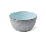 Bowl 14 cm grey/lightblue BITZ
