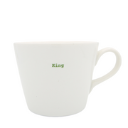 Keith Brymer Jones Word Range Medium Ceramic White Mug - King (green) - 350ml