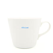 Bucket Mug Medium - 350ml - Ffrind (Blue)