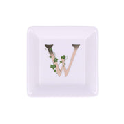 ADORATO SQUARE PLATE 'W' 10X10 cm GB