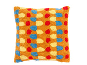 Cushion Retro 45 x 45 cm Amber/Red/Blue/Yellow 100% Cotton