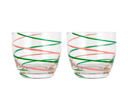 Water glass Styles 20 cl 2 pcs Green/Rose Glass