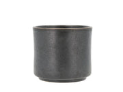 Flowerpot Leer 15 x 13 cm Black metallic Stoneware