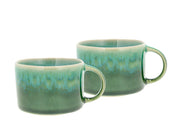 Mug w. handle Allure 0.16 liter 2 pcs Green/Blue Stoneware
