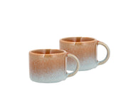 Espresso cup Allure 0.08 liter 2 pcs Blue/Amber Stoneware