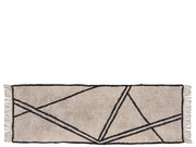 Rug Strib 70x200 cotton Nature/Black