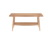 Bench Ebern 90x30x45 cm White washed Oak