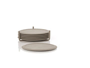Zone Denmark - Coasters with holder Taupe Singles | Hype Design London