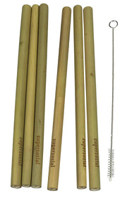 Zuperzozial bamboo straws reusable set 6 brush | Hype Design London