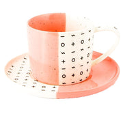 Root 7 Dipped Pink mug & plate | Hype Design London