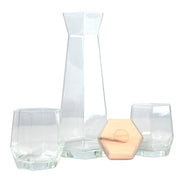Root 7 Geo Glass Carafe + 2 Tumblers Gift Set | Hype Design London
