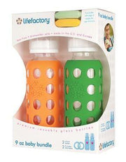 Life Factory Bundle - x2 9oz (250ml) Baby Bottle + Two Silicone teethers | Hype Design London
