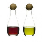Sagaform Oil/vinegar bottles with oak stoppers 2 pack | Hype Design London